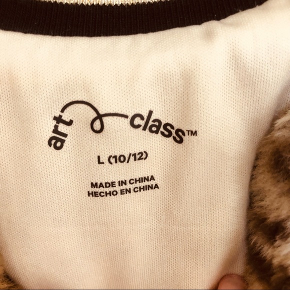 Art Class Leopard Faux Fur Bomber Jacket - Picture 5 of 5